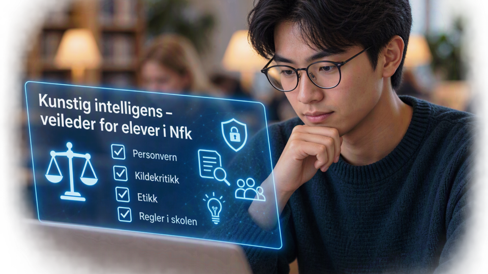 Lenke til artikkel: Kunstig intelligens – veileder for elever i Nfk