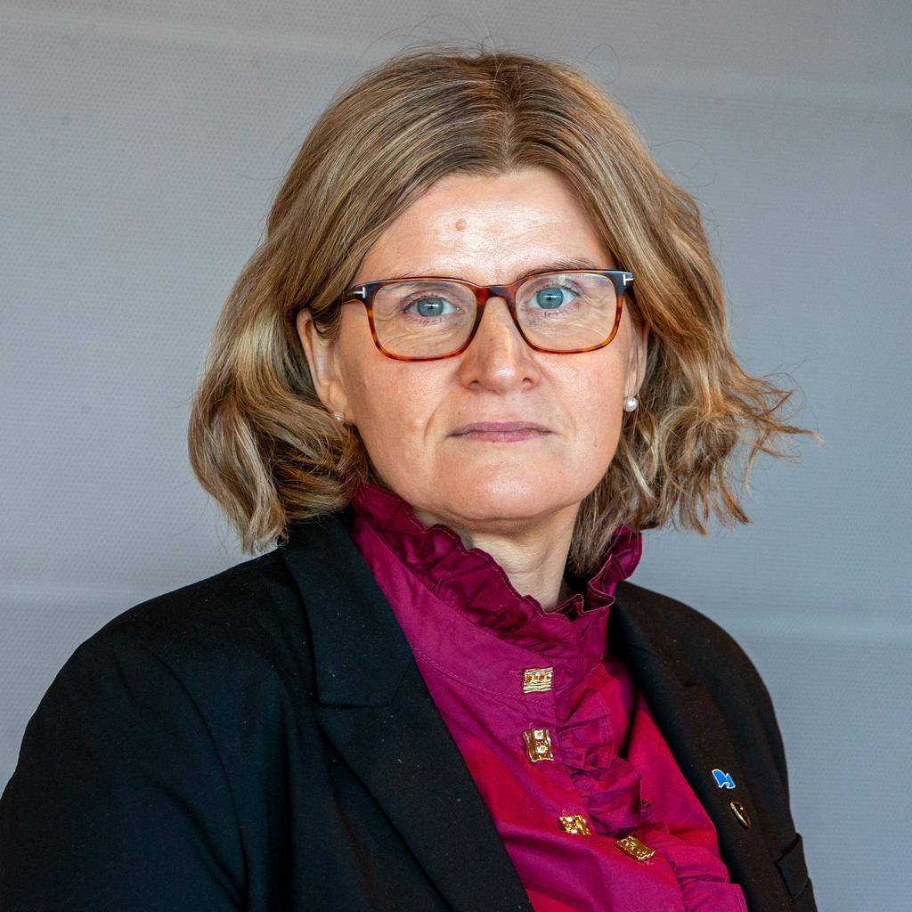Portrett av person foran grå vegg. - Klikk for stort bilde